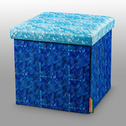 Sitzwürfel-Box im Pixel-Design "Quellendes Wasser"