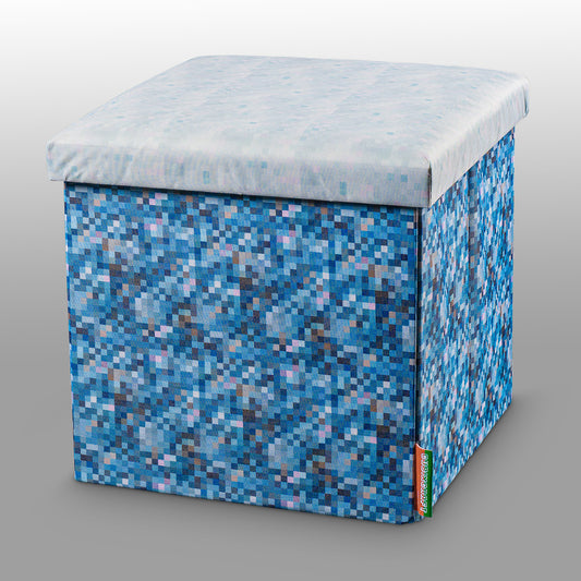 Sitzwürfel-Box im Pixel-Design "Eisiger Boden"